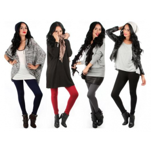 4 Pack Fleece Lined Leggings - Regular & Plus Size At $24.99(living social)