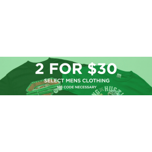 2 For $30 On select Mens Clothing(jimmyjazz)