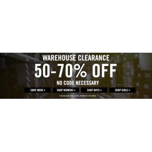 Warehouse Clearance :  Get Upto 50% to 70% Off on Apparel at Jimmy Jazz