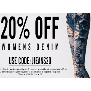 Flat 20 % Off on Women's Denim Jeans At JimmyJazz