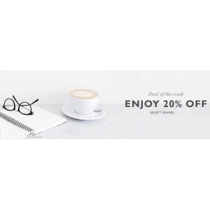 Deal of the Week : Save 20% on select frames at EyeBuyDirect