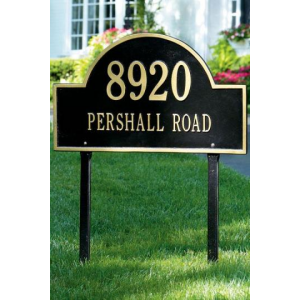 ARCH TWO-LINE ESTATE LAWN ADDRESS PLAQUE AT $151.00