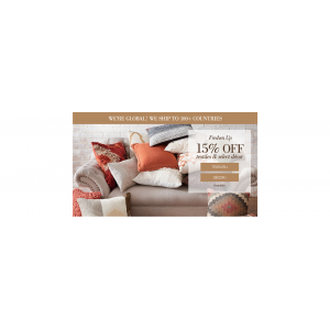 Get 15% Off On Textiles & Home Decors