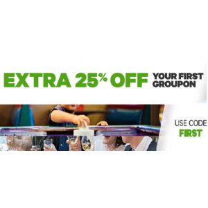 Get Extra 25% Off on Your First Order At Groupon