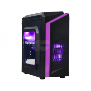 DIYPC DIY-F2-P Black/Purple SPCC MicroATX Mini Tower Computer Case$29.98 