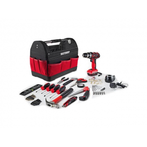 Mastergrip 44 Pcs Tool Set with Lithium Ion Cordless Drill and Tool Bag At $54.99(newegg)