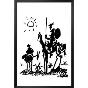 FRAMED Don Quixote by Pablo Picasso 36x24 Poster Famous Man of La Mancha At $67.20(ebay)