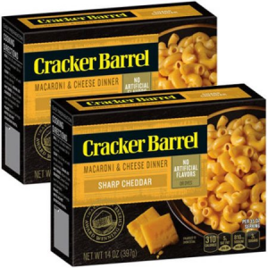Grab Cracker Barrel Sharp Cheddar Macaroni & Cheese Dinner, 14 oz (Pack of 2) At $6.26 (Walmart)