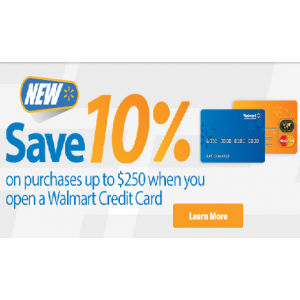 Save 10% on Purchase s Upto $250 Pay With Walmart Card