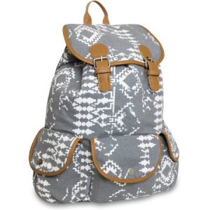 Grab 17 Inch Cotton Canvas Triple Pocket Double Buckle Flap Backpack At $11.97(Walmart)