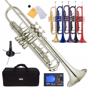 Mendini Bb Trumpet Gold Silver Black Blue Purple Red +Tuner+Case+CareKit At $99.99(ebay)