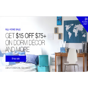 Save $15 Off, $75+ on Dorm Decor & More At ebay.com