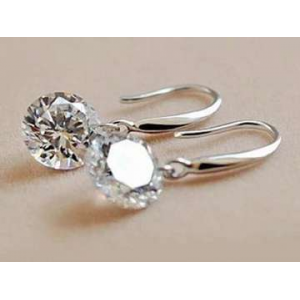 Naked Swarovski Drill Sterling Silver Drop Earrings At $14.99